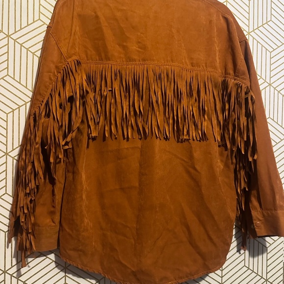 Fringe Western Cowboy Button Down, Size S - Picture 1 of 3